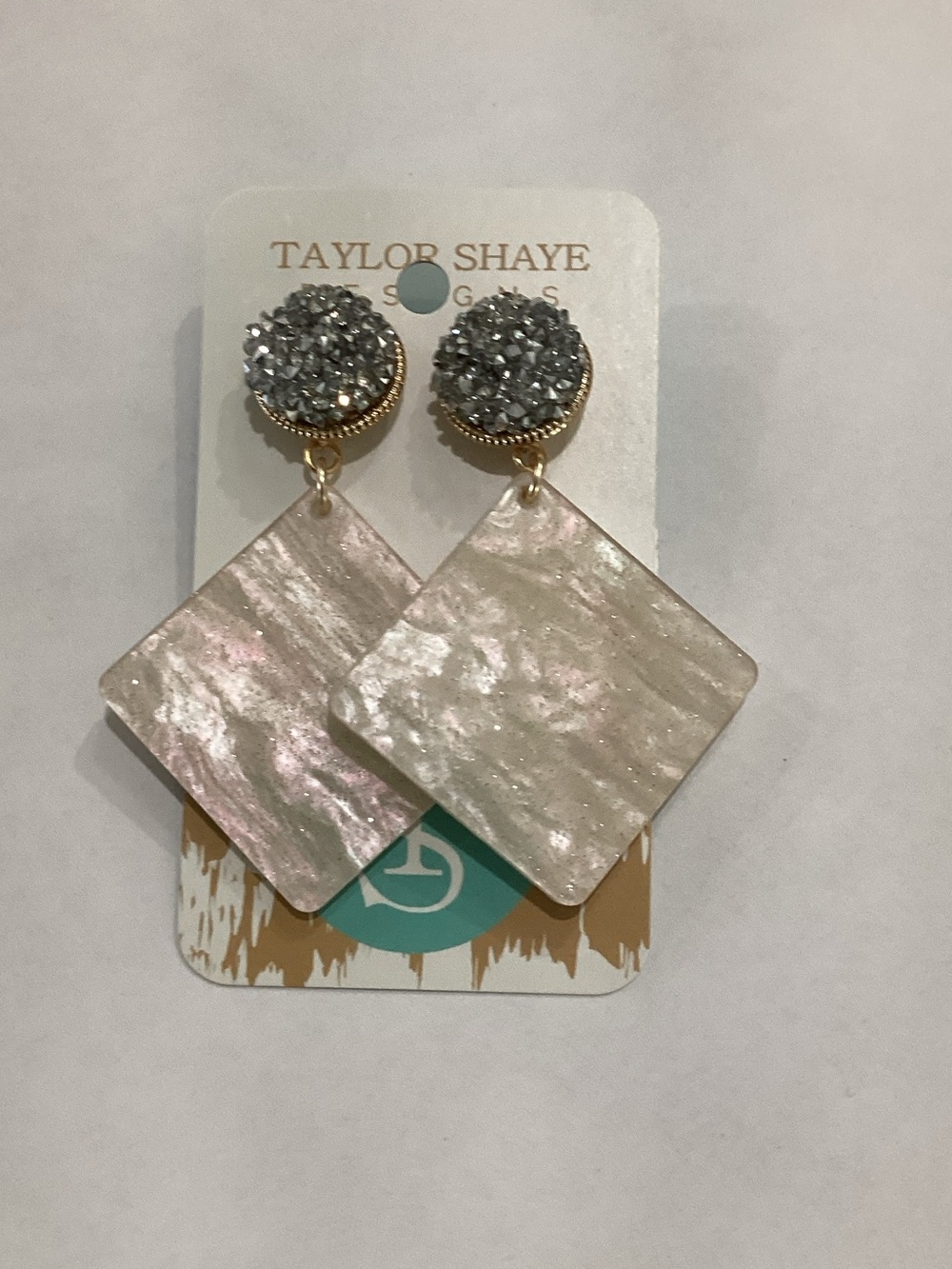 Taylor Shaye Iridescent Mother-of-Pearl Drop Earrings